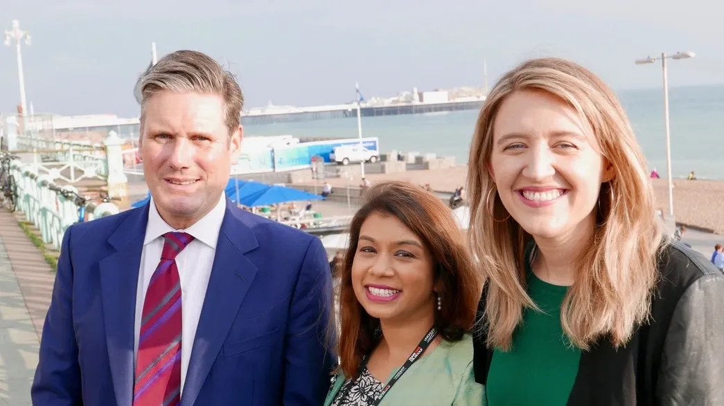 Georgia Gould, Tulip Siddiq and Keir Starmer